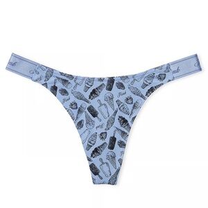 NWT VS’s PINK COTTON SHIMMER HIGH-LEG THONG Ice Cream Cone pattern. Small.